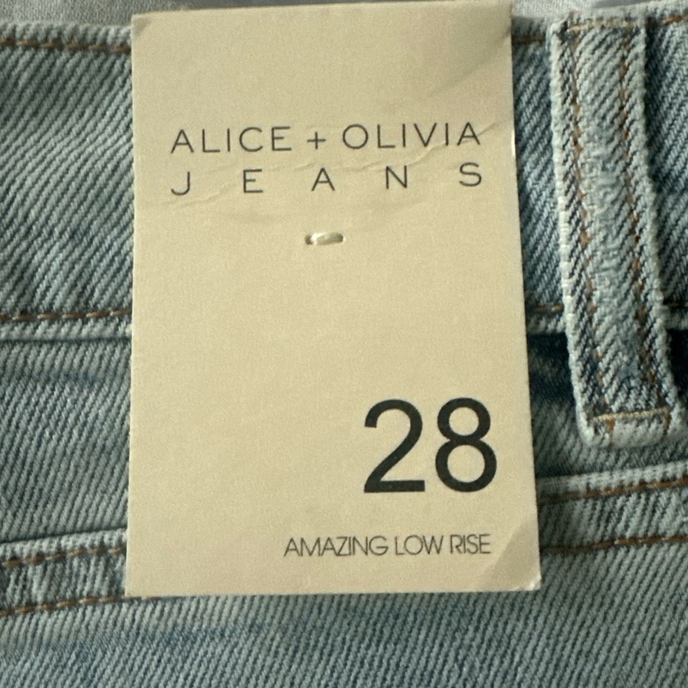 Alice & Olivia Jeans (nwt $695) Stud Rockstar Baggy Wide Leg Sz: 28 - Picture 3 of 16